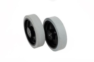 WHEEL FRONT D.200 PU GREY-BLACK 2PCS SET NILFISK 9100002546