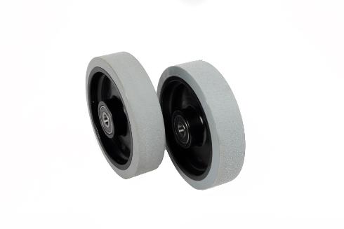 WHEEL FRONT D.200 PU GREY-BLACK 2PCS SET
