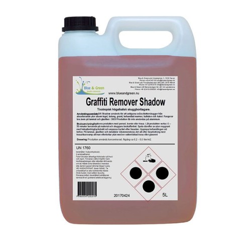 Graffiti Remover Shadow 5L - preparat do usuwania cieni i pozostałości po graffiti z powierzchni chł