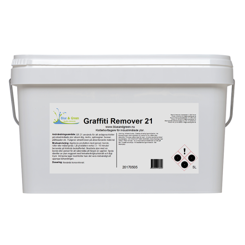Graffiti Remover 21 Gel 5L - preparat do usuwania graffiti, farb, markerów z powierzchni wrażliwych,