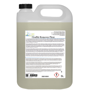 Graffiti Remover Plexi 5L - preparat do usuwania graffiti, farb i markerów z powierzchni wrażliwych, laminatów, włókna szklanego, metali, plastiku z wiat przystankowych, śmietników, plexi