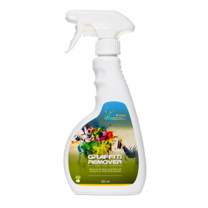 Graffiti Remover 500ml - gotowy do użycia preparat do usuwania graffiti, farb i markerów z szyb, metalu,  powierzchni laminowanych, plastiku, szafek galwanizowanych, tablic informacyjnych,  ławek, drzwi, elementów infrastruktury miejskiej
