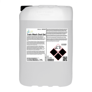 Train Wash Oxal Gel 25L - usuwanie osadów mineralnych, osadu z klocków hamulcowych i ciężkich zabrudzeń z pociągów, tramwajów, autobusów