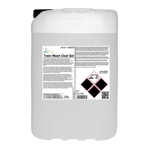 Train Wash Oxal Gel 25L - usuwanie osadów mineralnych, osadu z klocków hamulcowych i ciężkich zabrud