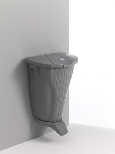 POJEMNIK WALL-UP Z POKRYWĄ , PEDAŁEM , ŚRUBAMI 50L